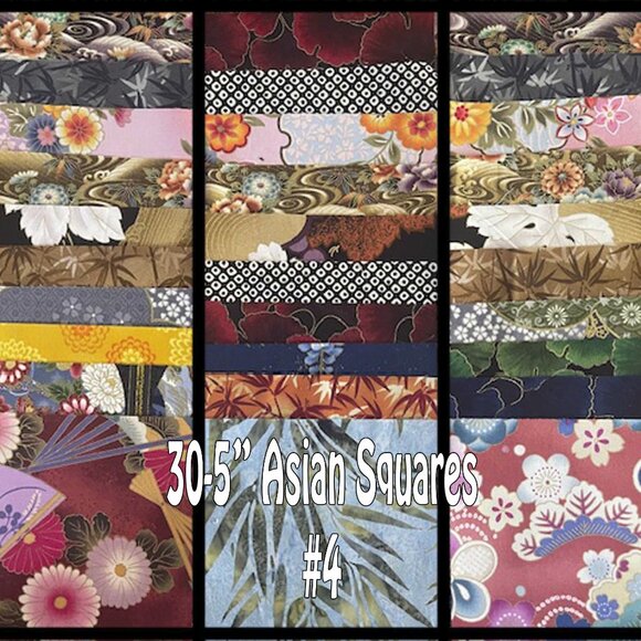 Asian 30 X 5" Quilting Squares Charm Pack OOP-- HTF - Picture 3 of 3